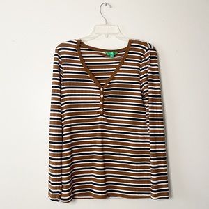 Dip - Striped Long-Sleeved Shirt (Large)